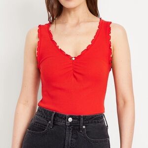 Cinched Rib Knit Tank Top